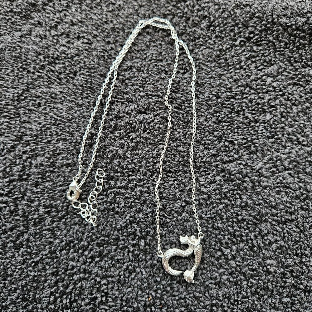 Silver Mermaid Pendant Necklace